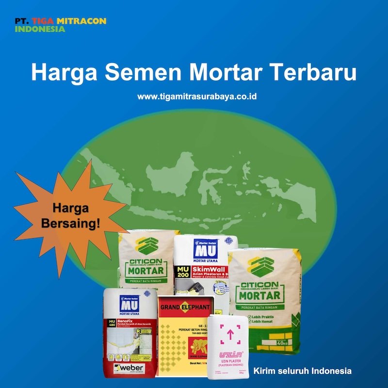 harga semen mortar terbaru 