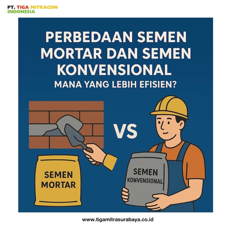 perbedaan semen mortar dan semen konvensional