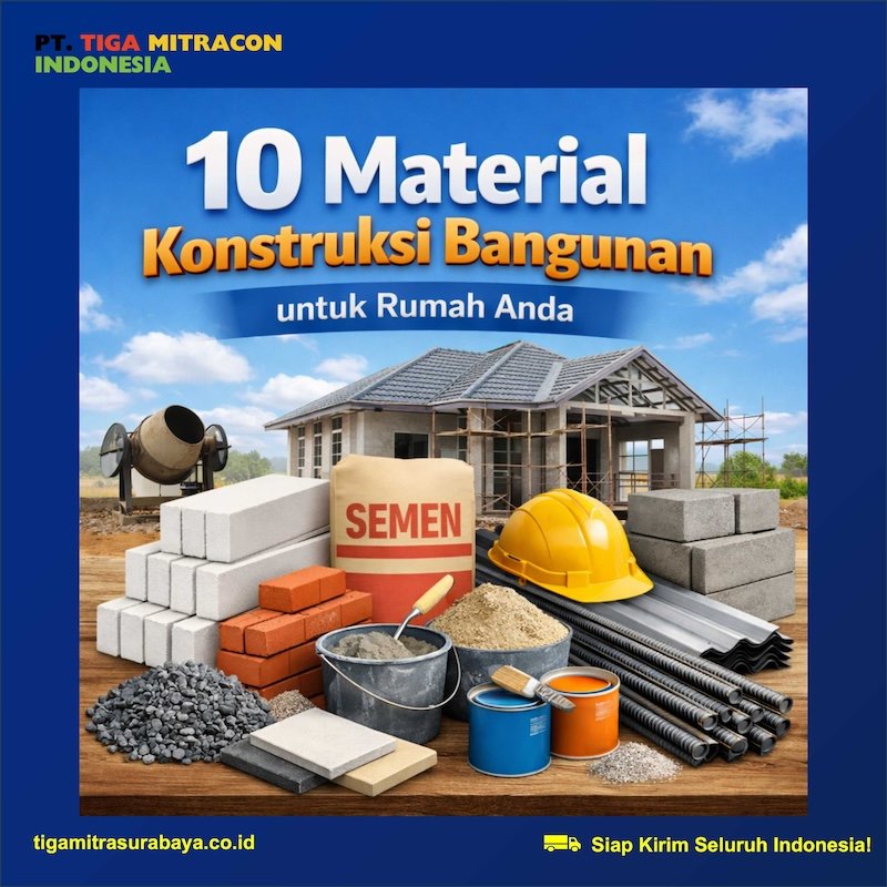 10 Material Konstruksi Bangunan Rumah yang Wajib Anda Ketahui