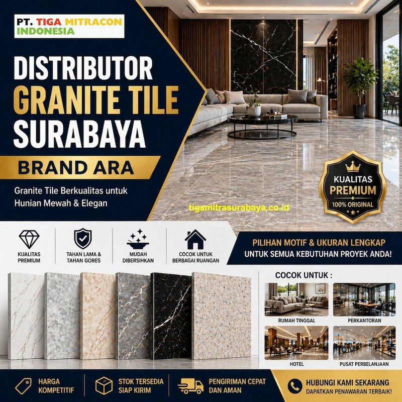 Distributor Granite Tile Surabaya Brand Ara: Solusi Lantai Granit Berkualitas untuk Hunian Modern
