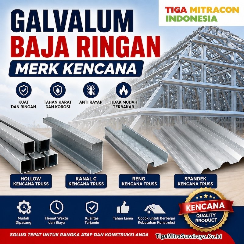 Distributor Galvalum Baja Ringan Merek Kencana