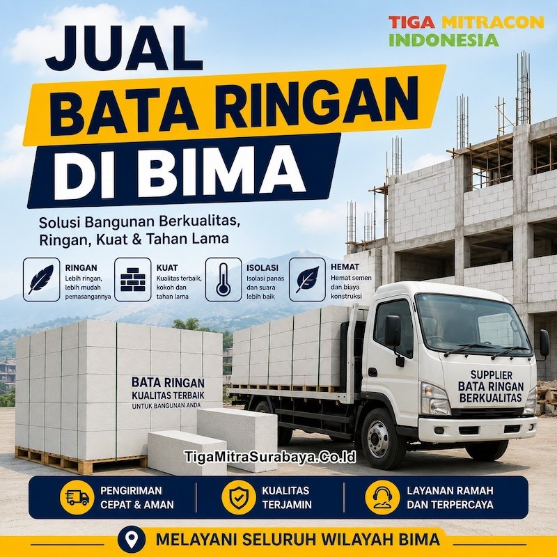 Jual Bata Ringan Bima: Harga Terbaik Siap Kirim Seluruh Wilayah