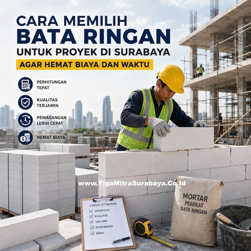Cara Memilih Bata Ringan untuk Proyek di Surabaya Agar Hemat Biaya dan Waktu