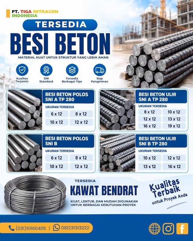 Jual Besi Beton Surabaya Dengan Kualitas Terbaik untuk Proyek Anda